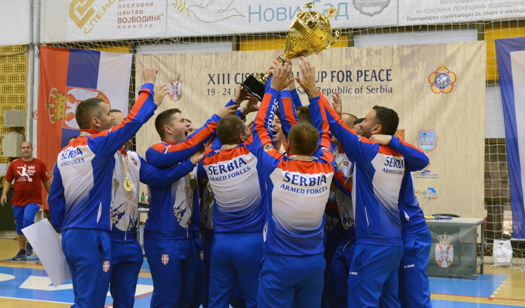 Војна репрезентација Србије победник 13 CISM Футсал куп за мир 