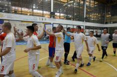 Serbian and Montenegrin military national teams secure victories at the start of 13th CISM Futsal Cup for Peace