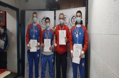 Secondary Vocational Military School students win silver and bronze medals in shooting sports