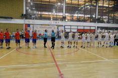 Serbian and Montenegrin military national teams secure victories at the start of 13th CISM Futsal Cup for Peace