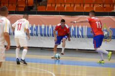 Serbian and Montenegrin military national teams secure victories at the start of 13th CISM Futsal Cup for Peace