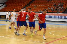 Serbian and Montenegrin military national teams secure victories at the start of 13th CISM Futsal Cup for Peace