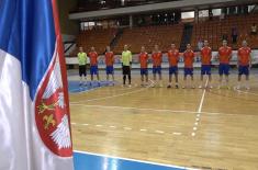 After three victories, Serbian military futsal team faces the match for the trophy