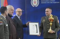 Minister Vučević attends ceremony marking Military Sports Day