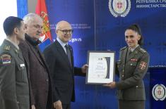 Minister Vučević attends ceremony marking Military Sports Day