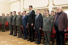 Minister Vučević attends ceremony marking Military Sports Day